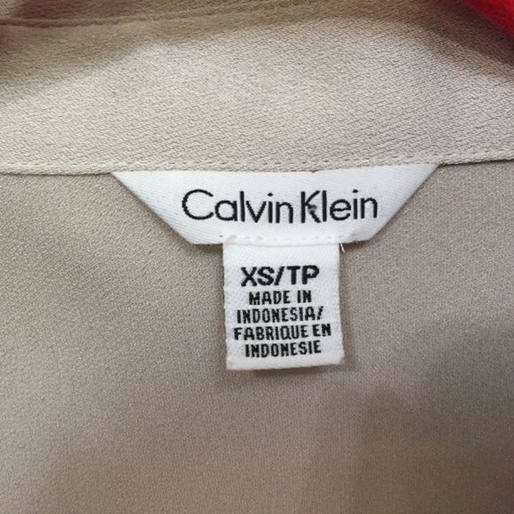 Calvin Klein Tan V-Neck Sweater - Picture 6 of 14